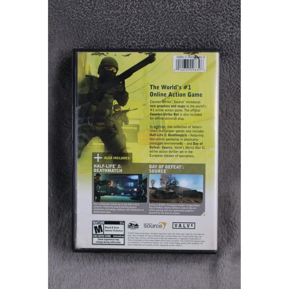 Counter-Strike: Source PC‎ Video Game Valve M Region Free Shooter 2004 Complete
